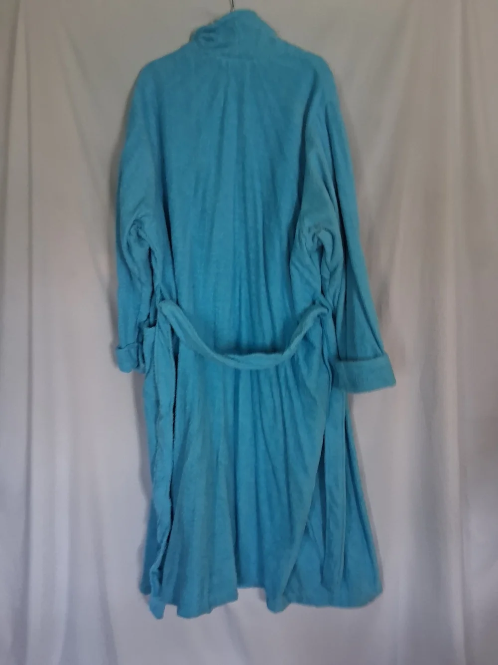 Turquoise Open-Front Long Cozy Robe/Cardigan - Picture 4 of 5